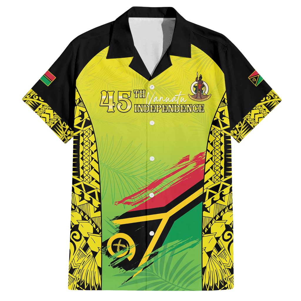 Vanuatu 45th Independence Family Matching Off Shoulder Maxi Dress and Hawaiian Shirt Special Style - Polynesian Pride