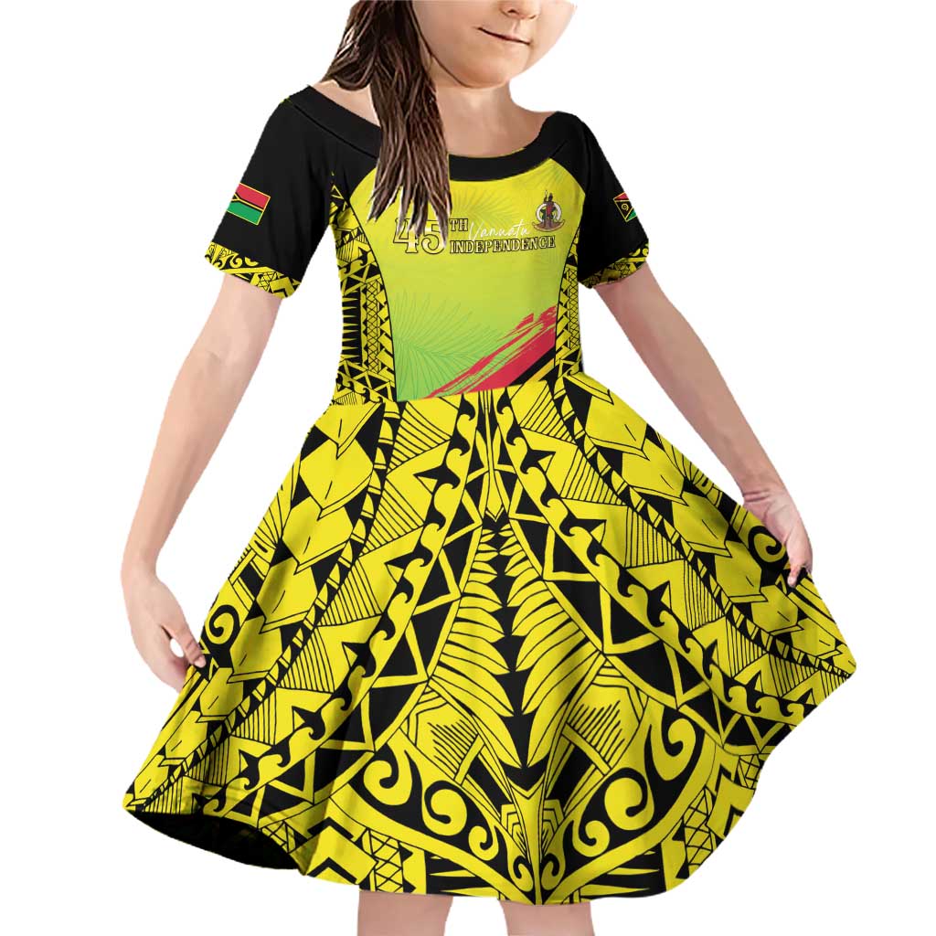 Vanuatu 45th Independence Family Matching Off Shoulder Short Dress and Hawaiian Shirt Special Style - Polynesian Pride