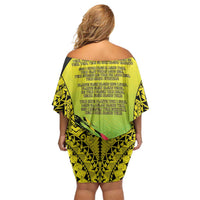 Vanuatu 45th Independence Family Matching Off Shoulder Short Dress and Hawaiian Shirt Special Style - Polynesian Pride