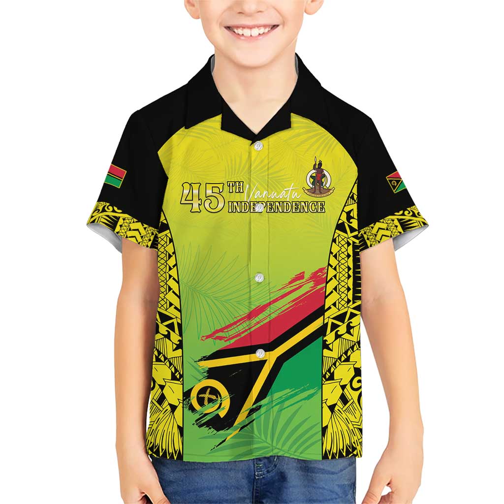 Vanuatu 45th Independence Family Matching Short Sleeve Bodycon Dress and Hawaiian Shirt Special Style - Polynesian Pride