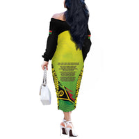 Vanuatu 45th Independence Off The Shoulder Long Sleeve Dress Special Style - Polynesian Pride