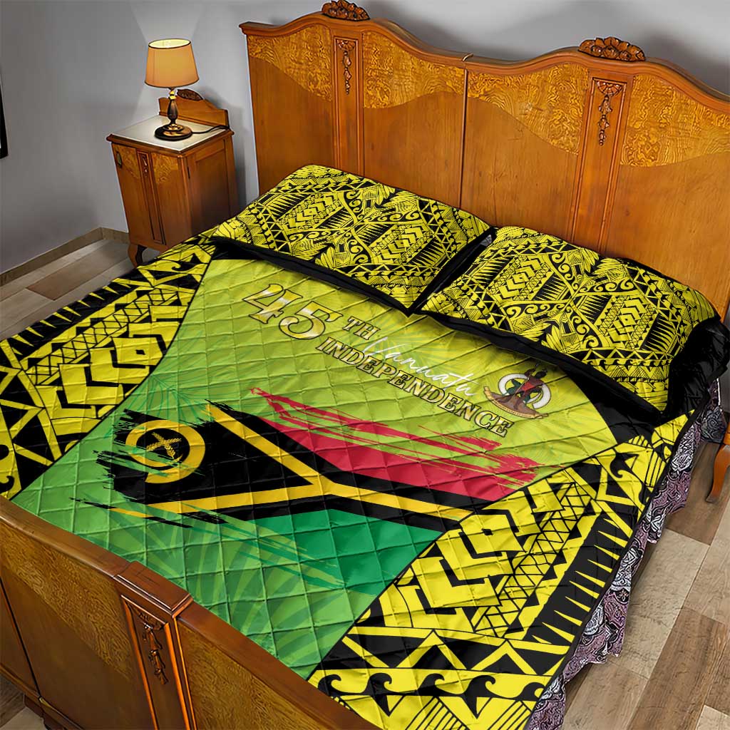Vanuatu 45th Independence Quilt Bed Set Special Style - Polynesian Pride