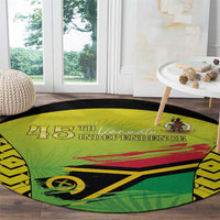 Vanuatu 45th Independence Round Carpet Special Style - Polynesian Pride
