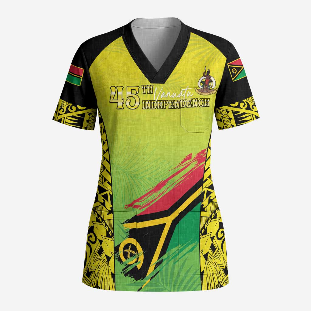 Vanuatu 45th Independence Scrub Top Special Style - Polynesian Pride