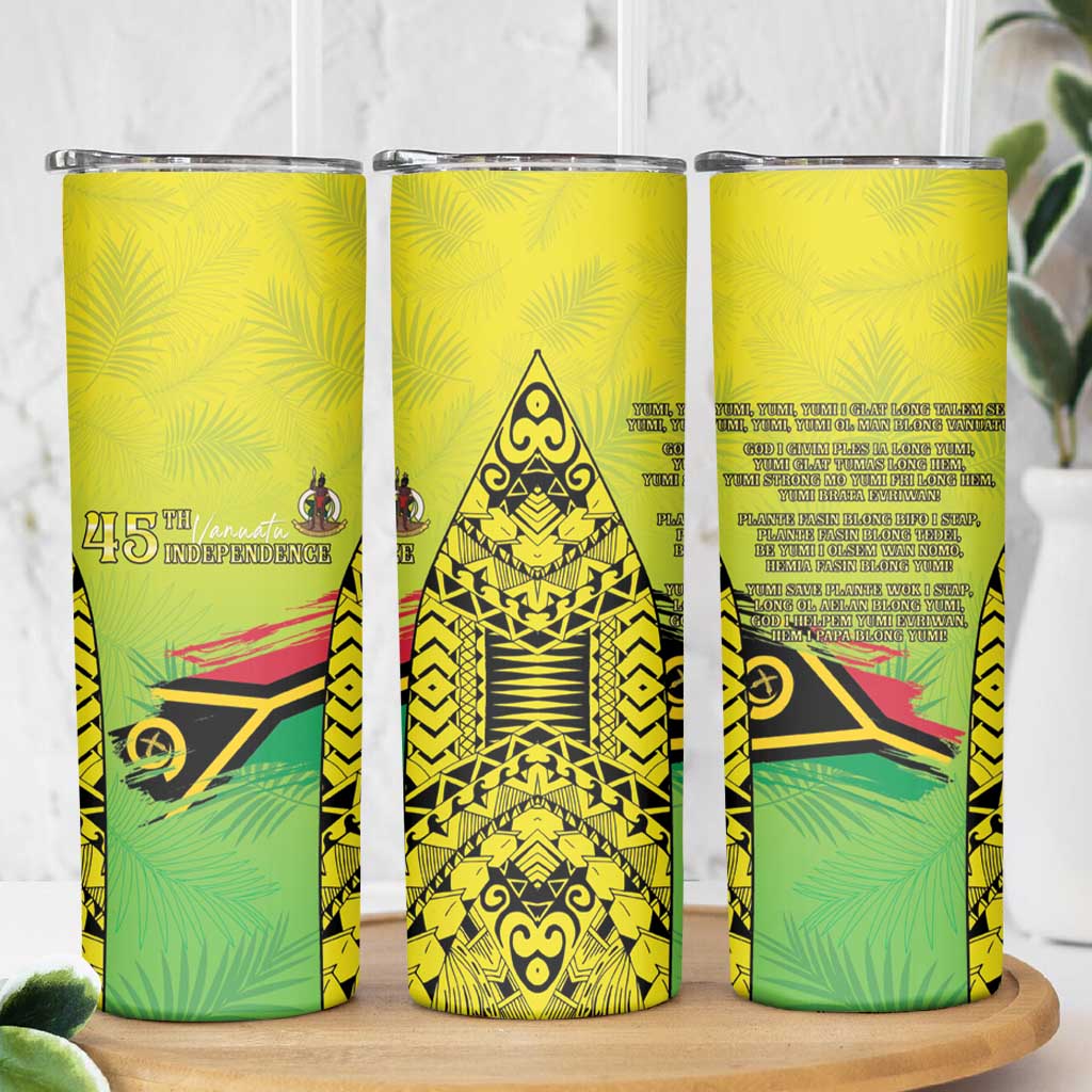 Vanuatu 45th Independence Skinny Tumbler Special Style - Polynesian Pride