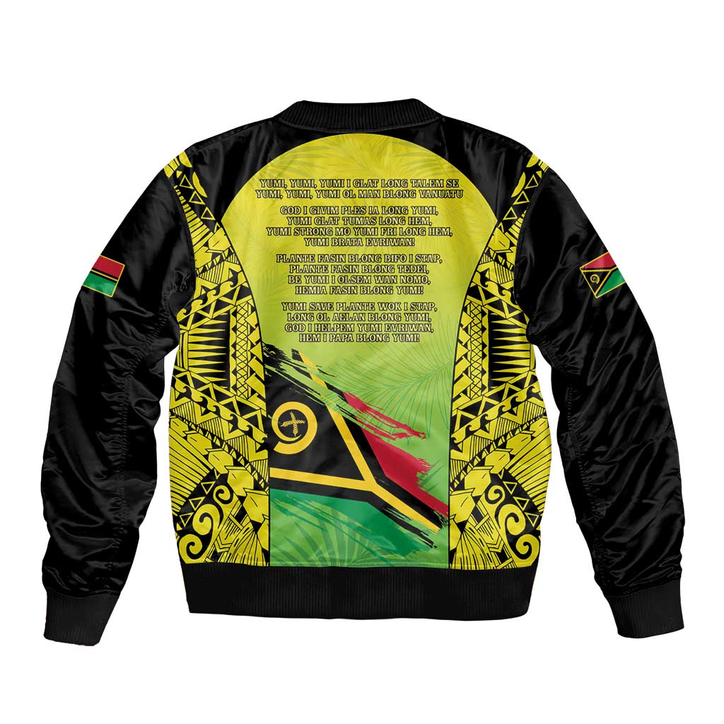 Vanuatu 45th Independence Sleeve Zip Bomber Jacket Special Style - Polynesian Pride