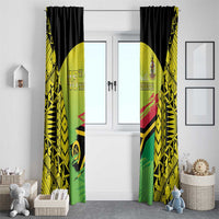 Vanuatu 45th Independence Window Curtain Special Style - Polynesian Pride