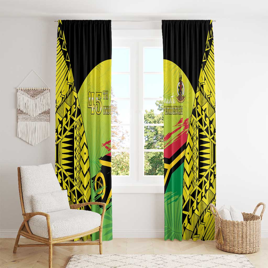 Vanuatu 45th Independence Window Curtain Special Style - Polynesian Pride