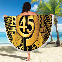 Vanuatu 45th Anniversary Of Independence Beach Blanket Gold Style - Polynesian Pride