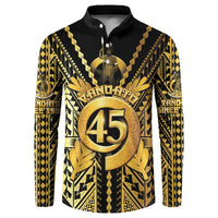 Vanuatu 45th Anniversary Of Independence Button Sweatshirt Gold Style - Polynesian Pride