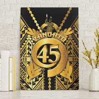 Vanuatu 45th Anniversary Of Independence Canvas Wall Art Gold Style - Polynesian Pride