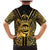Vanuatu 45th Anniversary Of Independence Family Matching Mermaid Dress and Hawaiian Shirt Gold Style - Polynesian Pride