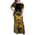 Vanuatu 45th Anniversary Of Independence Family Matching Off Shoulder Maxi Dress and Hawaiian Shirt Gold Style - Polynesian Pride