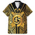 Vanuatu 45th Anniversary Of Independence Family Matching Tank Maxi Dress and Hawaiian Shirt Gold Style - Polynesian Pride