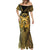 Vanuatu 45th Anniversary Of Independence Mermaid Dress Gold Style - Polynesian Pride