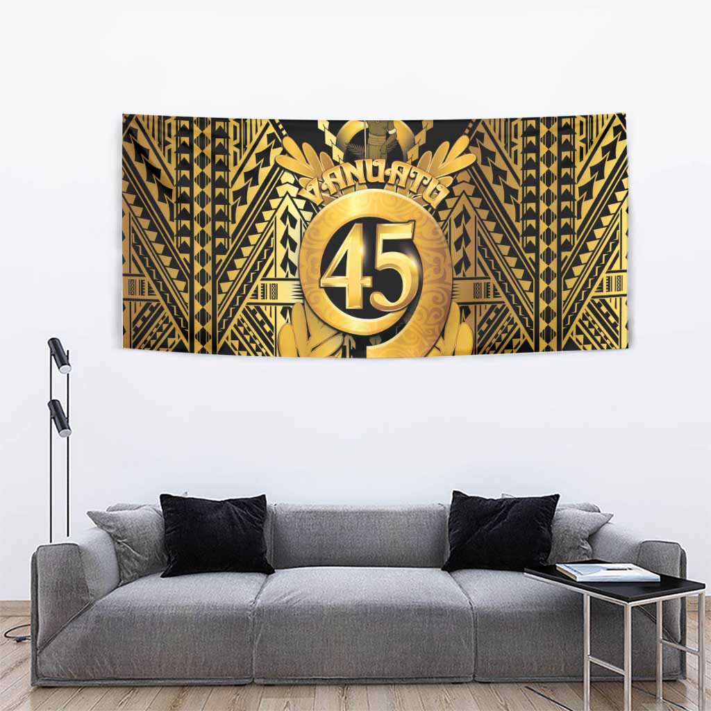 Vanuatu 45th Anniversary Of Independence Tapestry Gold Style - Polynesian Pride