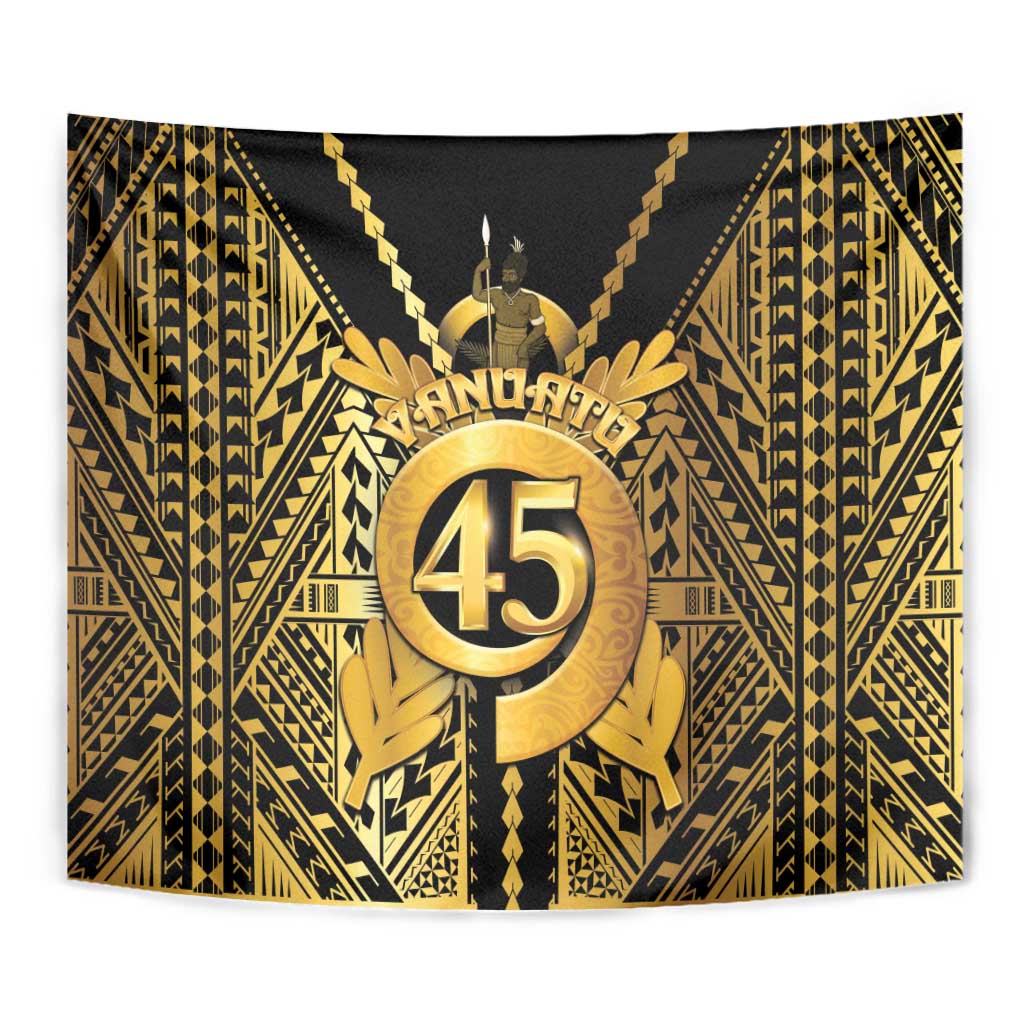 Vanuatu 45th Anniversary Of Independence Tapestry Gold Style - Polynesian Pride
