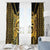 Vanuatu 45th Anniversary Of Independence Window Curtain Gold Style - Polynesian Pride