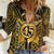 Vanuatu 45th Anniversary Of Independence Women Casual Shirt Gold Style - Polynesian Pride