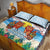 Hawaii And Japan Okinawa Quilt Bed Set Aloha Gozaimasu Tiki With Shisa