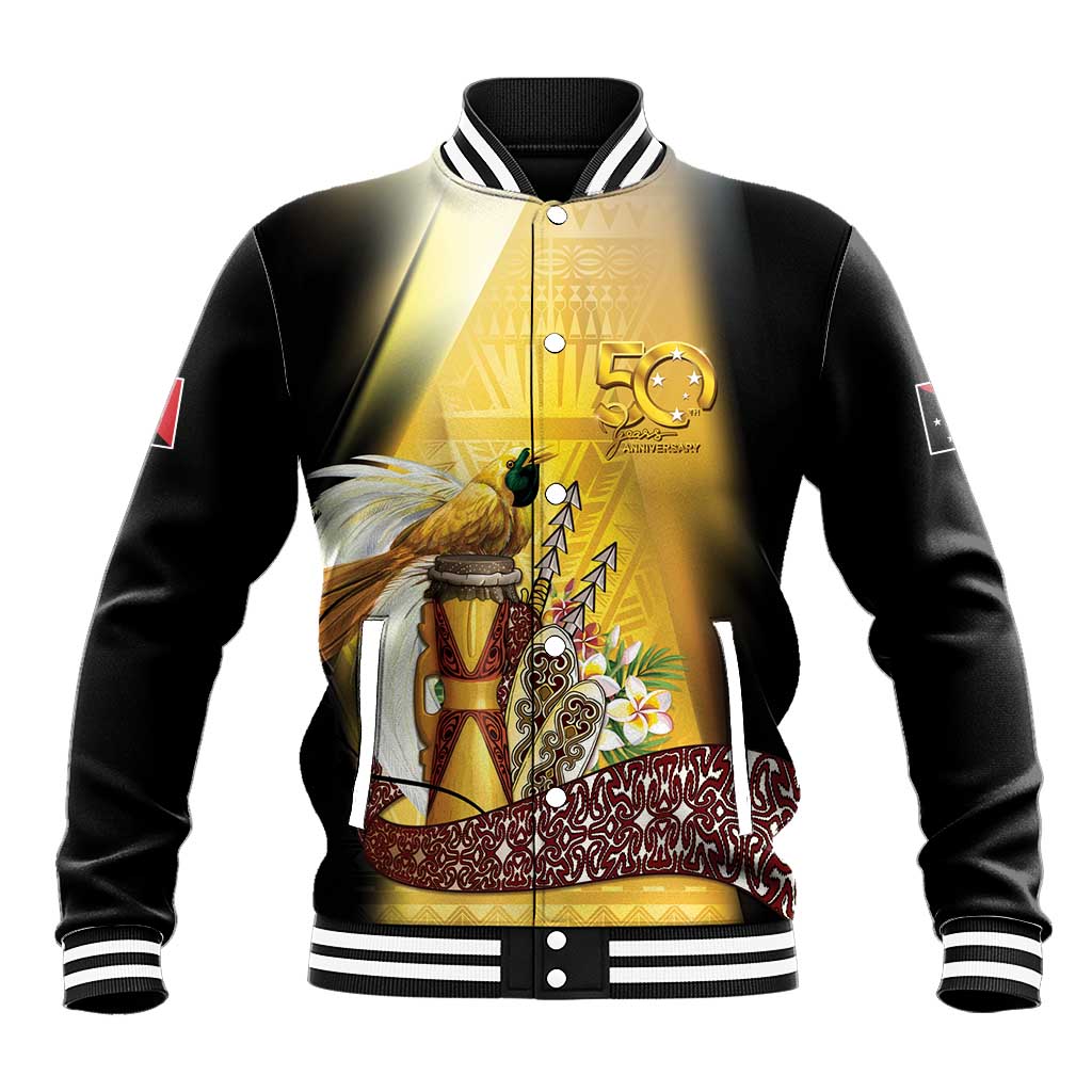 Papua New Guinea Baseball Jacket 50 Years Of Independence - Polynesian Pride