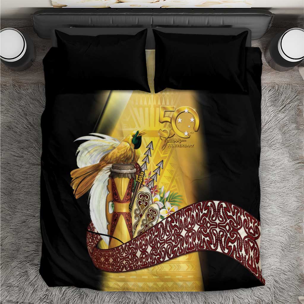 Papua New Guinea Bedding Set 50 Years Of Independence - Polynesian Pride