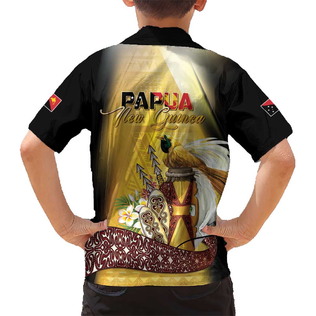Papua New Guinea Family Matching Short Sleeve Bodycon Dress and Hawaiian Shirt 50 Years Of Independence - Polynesian Pride