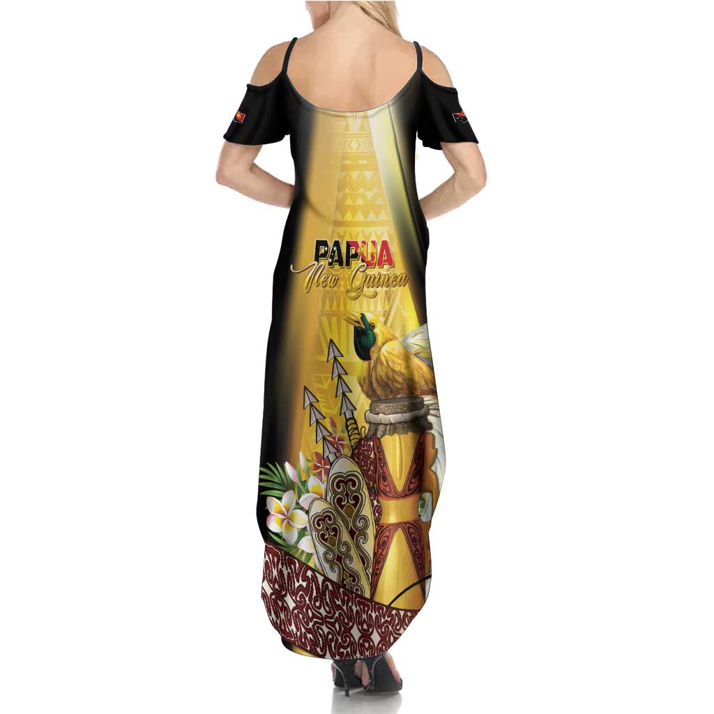 Papua New Guinea Family Matching Summer Maxi Dress and Hawaiian Shirt 50 Years Of Independence - Polynesian Pride