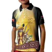 Papua New Guinea Kid Polo Shirt 50 Years Of Independence - Polynesian Pride