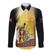 Papua New Guinea Long Sleeve Button Shirt 50 Years Of Independence - Polynesian Pride