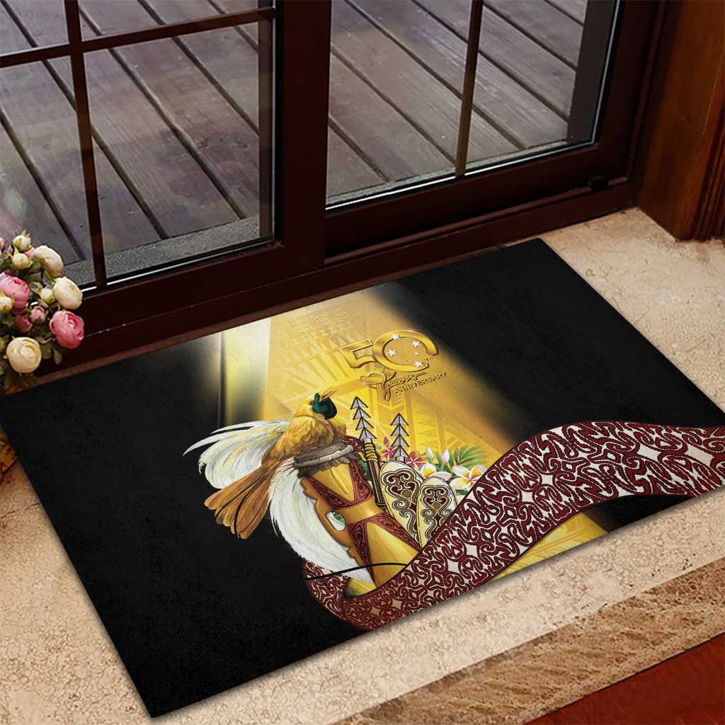 Papua New Guinea Rubber Doormat 50 Years Of Independence - Polynesian Pride