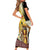 Papua New Guinea Short Sleeve Bodycon Dress 50 Years Of Independence - Polynesian Pride
