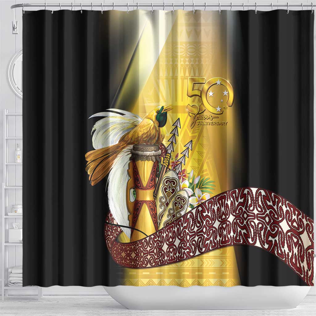 Papua New Guinea Shower Curtain 50 Years Of Independence - Polynesian Pride