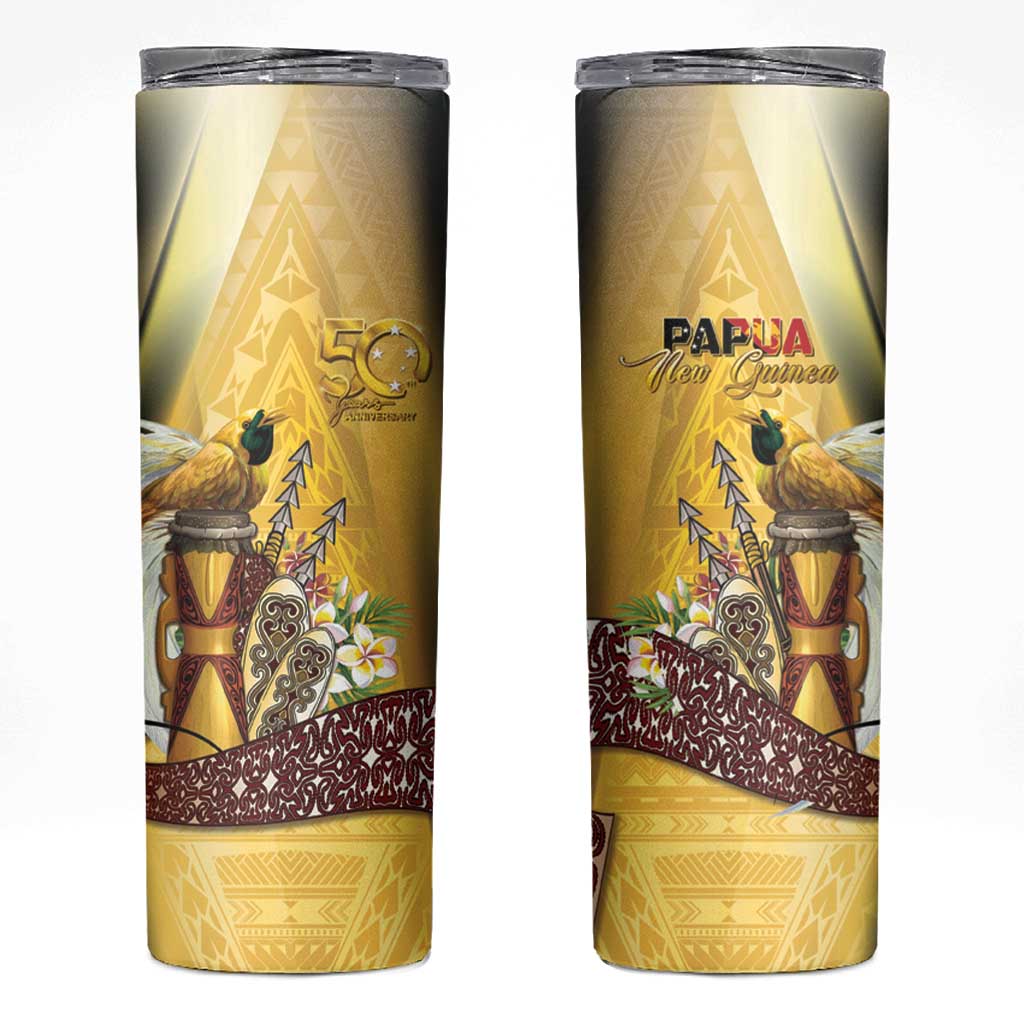 Papua New Guinea Skinny Tumbler 50 Years Of Independence - Polynesian Pride