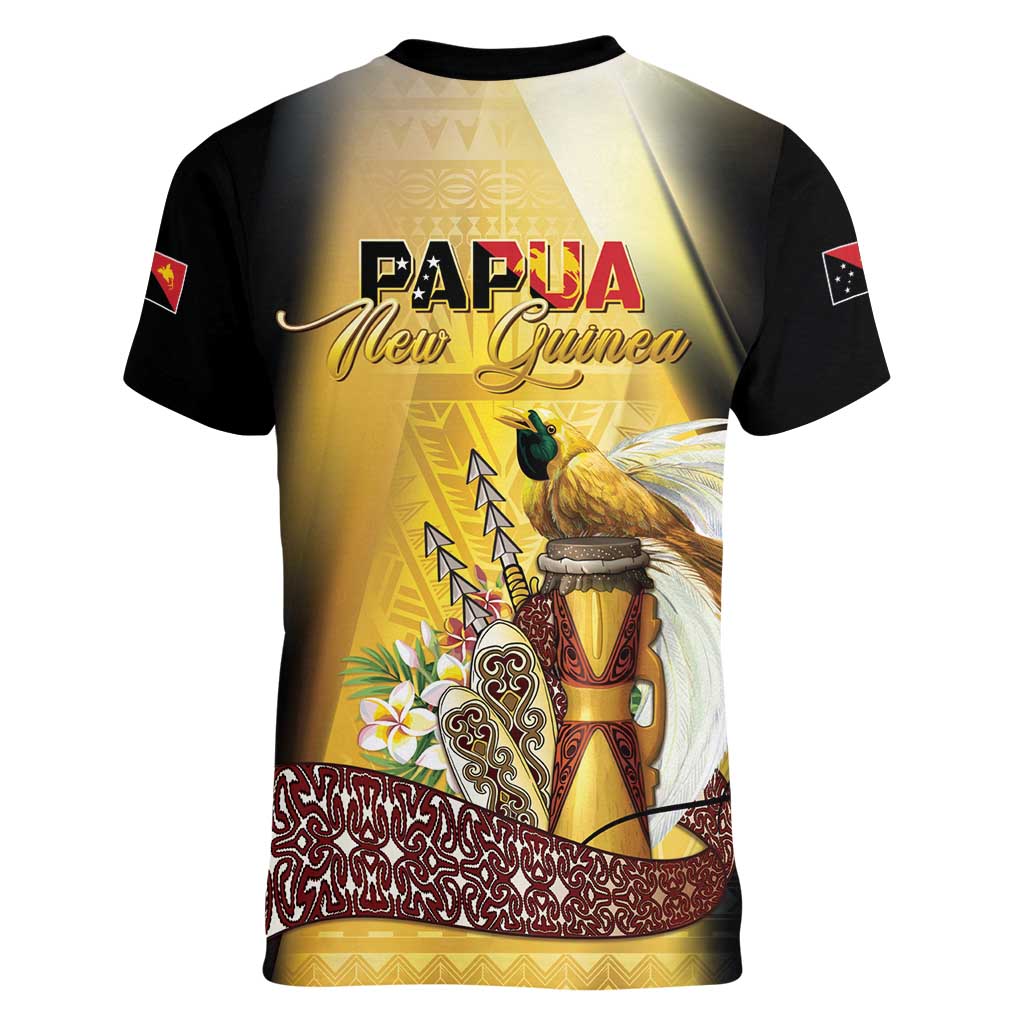Papua New Guinea Women V-Neck T-Shirt 50 Years Of Independence - Polynesian Pride