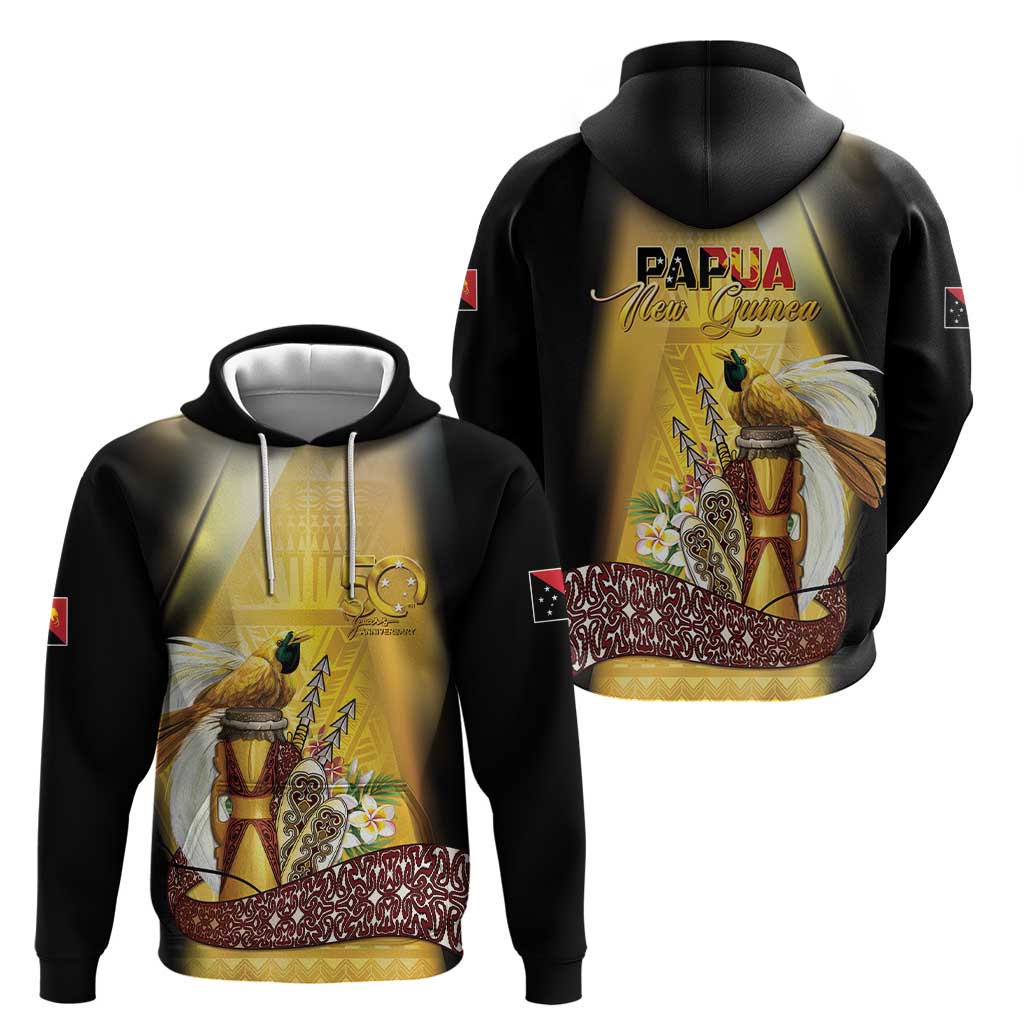 Papua New Guinea Zip Hoodie 50 Years Of Independence - Polynesian Pride