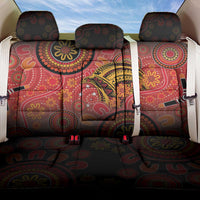 Papua New Guinea Back Car Seat Cover Birds Of Paradise With Aboriginal Pattern - Polynesian Pride