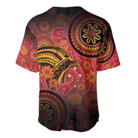 Papua New Guinea Baseball Jersey Birds Of Paradise With Aboriginal Pattern LT05 - Polynesian Pride