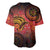 Papua New Guinea Baseball Jersey Birds Of Paradise With Aboriginal Pattern - Polynesian Pride