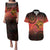 Papua New Guinea Couples Matching Puletasi and Hawaiian Shirt Birds Of Paradise With Aboriginal Pattern - Polynesian Pride