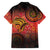 Papua New Guinea Family Matching Tank Maxi Dress and Hawaiian Shirt Birds Of Paradise With Aboriginal Pattern - Polynesian Pride