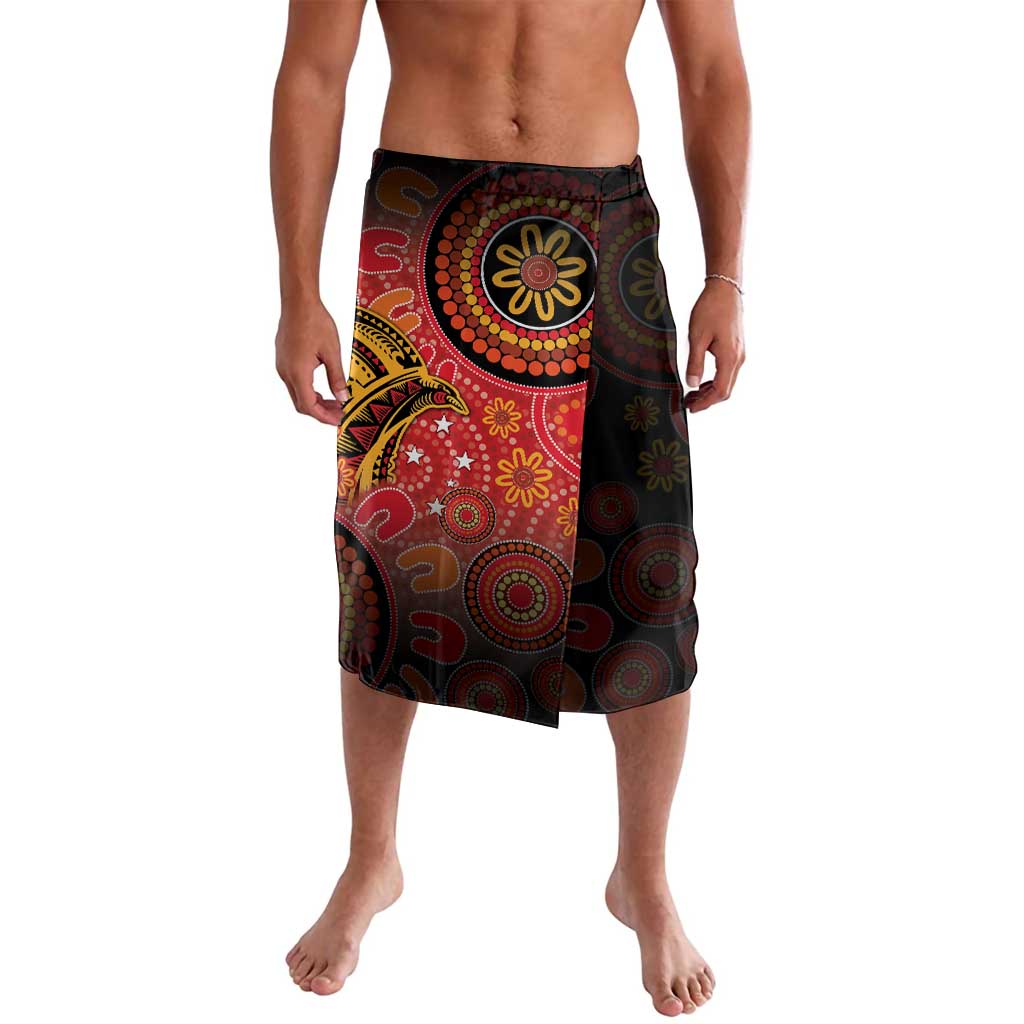 Papua New Guinea Lavalava Birds Of Paradise With Aboriginal Pattern - Polynesian Pride