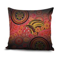 Papua New Guinea Pillow Cover Birds Of Paradise With Aboriginal Pattern - Polynesian Pride
