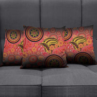 Papua New Guinea Pillow Cover Birds Of Paradise With Aboriginal Pattern - Polynesian Pride