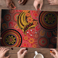 Papua New Guinea Puzzle Birds Of Paradise With Aboriginal Pattern - Polynesian Pride