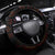 Papua New Guinea Steering Wheel Cover Birds Of Paradise With Aboriginal Pattern - Polynesian Pride