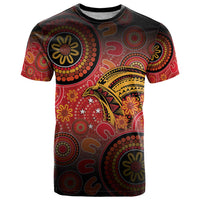 Papua New Guinea T Shirt Birds Of Paradise With Aboriginal Pattern - Polynesian Pride