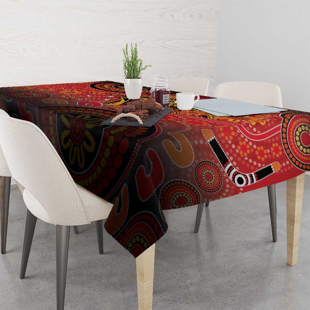 Papua New Guinea Tablecloth Birds Of Paradise With Aboriginal Pattern - Polynesian Pride