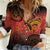 Papua New Guinea Women Casual Shirt Birds Of Paradise With Aboriginal Pattern - Polynesian Pride