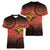 Papua New Guinea Women V-Neck T-Shirt Birds Of Paradise With Aboriginal Pattern - Polynesian Pride